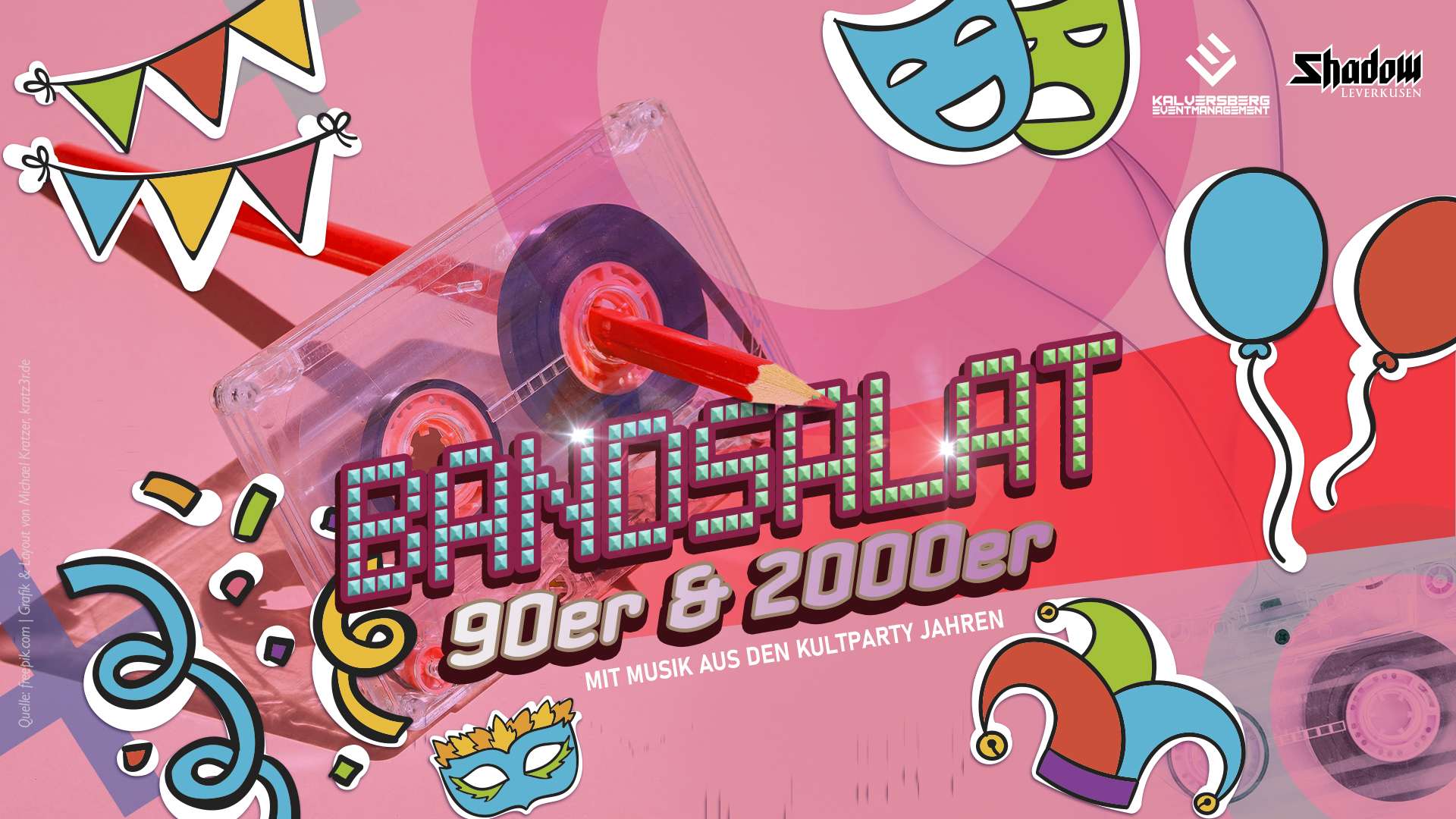 90er und 2000er Party – Bandsalat – Karnevals Edition Cover