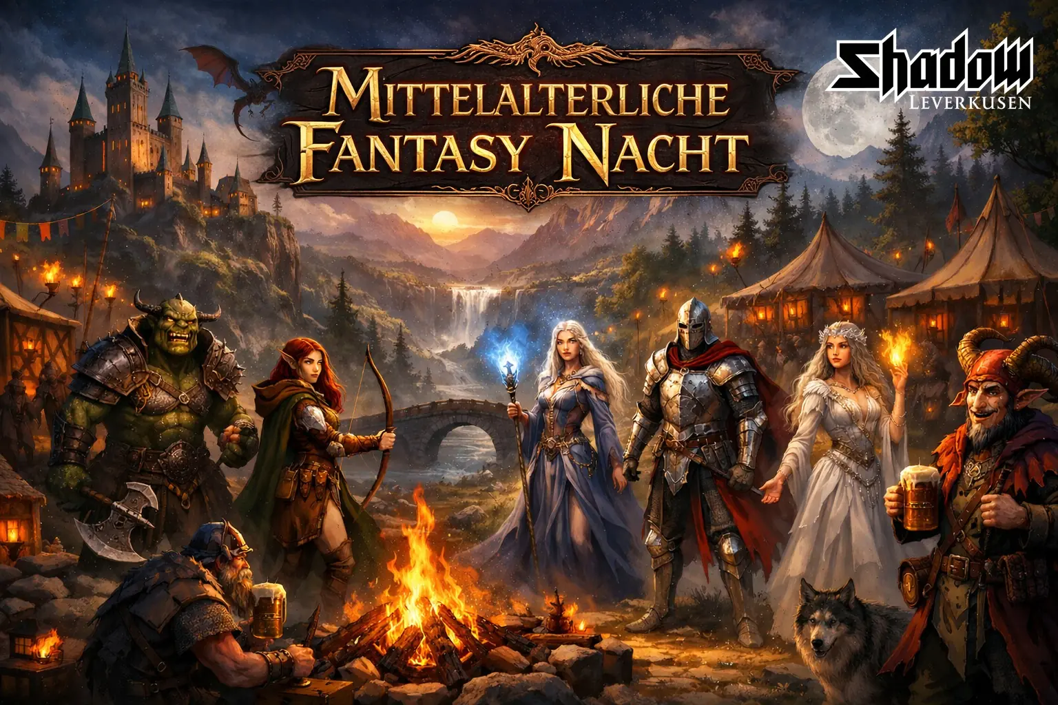 Mittelalterliche Fantasy Nacht Cover
