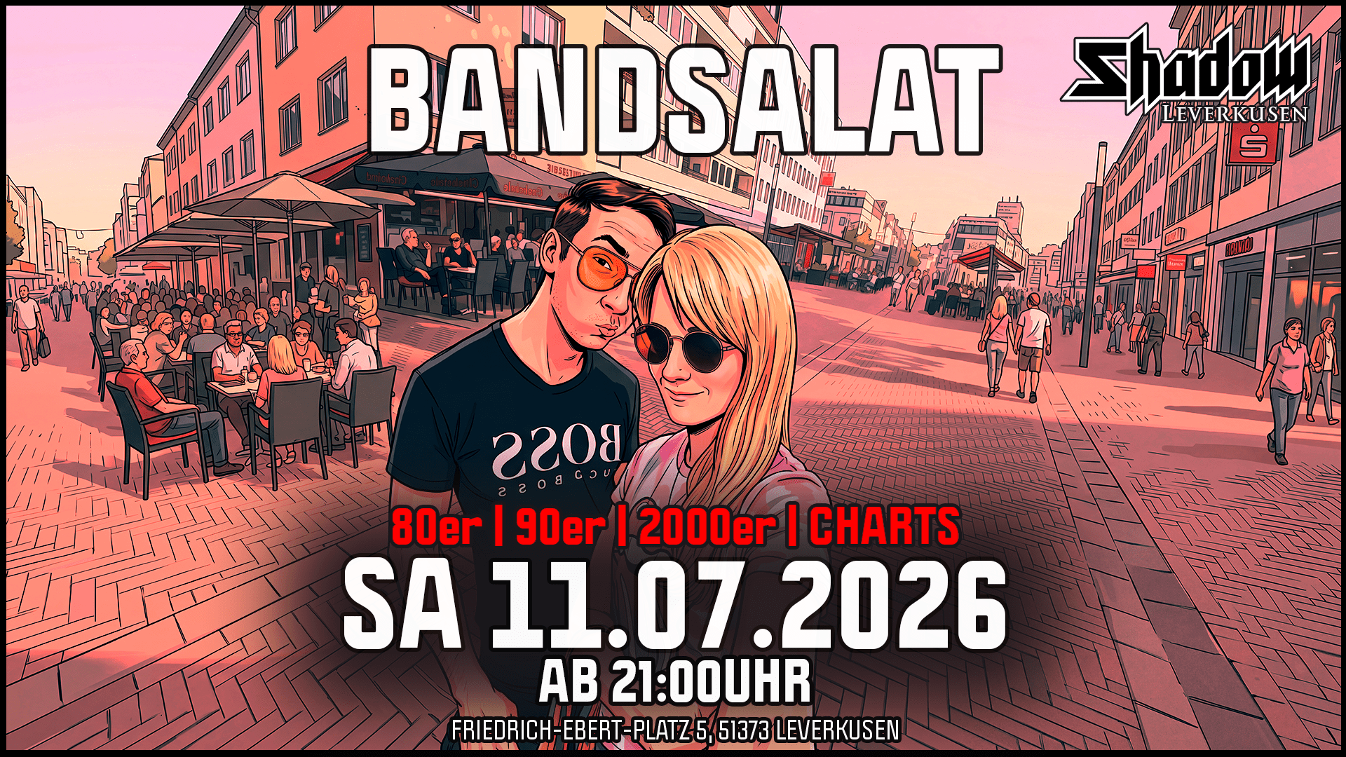 Bandsalat 80er | 90er und 2000er& 2010er | Charts Party | Shadow Leverkusen